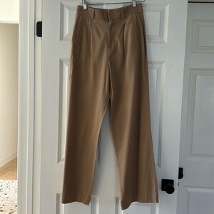 Everlane way high drape pant, tan 4R